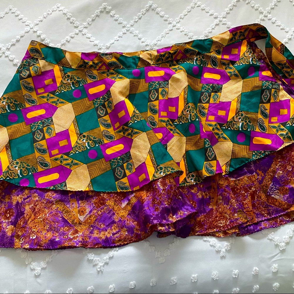 Silk Sari Wrap Skirt